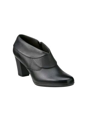 Clark's Kalea Aleita Black Leather Ankle Boots